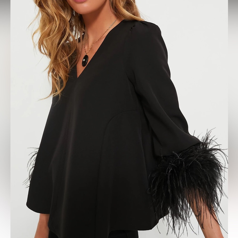 Black Feather Easton Blouse - Picture 3 of 11